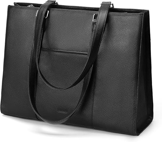 befen Genuine Leather Tote Bag for Women Work, Women's Leather Shoulder Bags Purses Satchel Handbags with Laptop Compartment