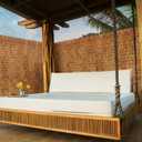 ZNCMRR Reed Fencing Rolls Natural Bamboo Fence 6 Feet High Privacy Screen Curtains Fence for Balcony Patio Garden Backyard Shades Outdoor 6FT X 16.4FT Brown