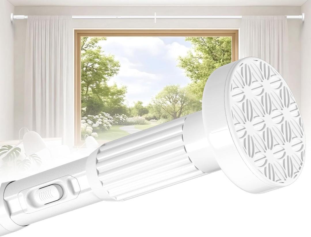 White Tension Curtain Rod 41-126 Inch Outdoor Curtain Rod No Drilling 1pcs