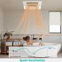 4 in 1 Bathroom Exhaust Fan with Light and Heater, 190 CFM Quiet Bathroom Exhaust Fan, 1800W Heater, 12W LED Light Combination with Remote Control for Bathrooms, Toilets, Hotels, Large