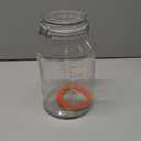 Folinstall Super Wide Mouth Glass Storage Jar with Airtight Lids, 1 Gallon Large Mason Jars with 2 Measurement Marks, Large Capacity for Pickle Jar, Overnight Oats