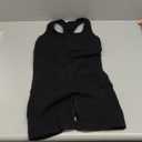 AUROLA Power Romper for Women Workout Yoga Gym Seamless One Piece Racerback Jumpsuit Tummy Control Padded Sports Bra (Medium, Black)