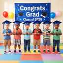 Novabright 12 Pcs 2026 Graduation Wooden Picture Frame Graduation Head Picture Frames for 1'' Round Photo 2026 Grad Gifts Bulk for Man Him Middle High Seniors