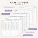 9 x Pocket Calendar 2026-2027 for Purse,Small Pocket Planner 2026-2027 for Purse 3.56.5In,24 Month Organizer from Jan 2026- December 2027 Mini Planner with Pvc Cover for Organizing & Planning (Lavender)