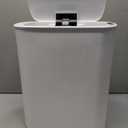 TIPGO 5 Gallon Motion Senor Bathroom Trash Can with Lid, Automatic Garbage Can Touchless, Smart Plastic Waste Basket for Narrow Spaces, Bathroom, Office, Bedroom, Living Room (White)