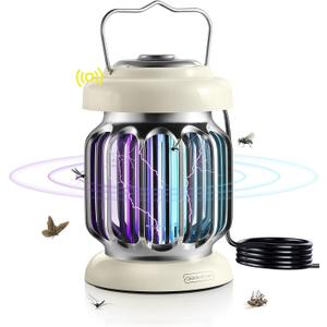 2-Pack Hybrid Spectrum, Dusk-to-Dawn Bug Zapper Outdoor Bug Zapper Indoor Mosquito Repellent Outdoor Patio Mosquito Zapper Fly Zapper Fruit Fly Trap for Indoors Killer with Light Sensor