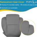 Priprilod Gray Leather Driver Side Bottom Replacement Seat Cover Compatible with Toyota Tundra 2007 2008 2009 2010 2011 2012 2013