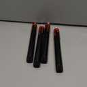 GenSwin Halloween Black Taper Flameless Candles Battery Operated with Remote Timer, 4 Pcs Drip Wax Flameless LED Candle Sticks with 3D Flickering Flame for Window Fireplace Decor (0.78 x 8.9 inches)