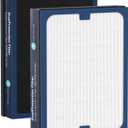 Classic 200/300 Series DualProtection Filter Replacement Compatible with Blueair 200/300 Series, for 200, 201, 203, 205, 210, 215, 250, 270, 280i, 303 Models, True HEPA with Activated Carbon, 2 Pack