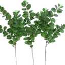 Forlaoers Green Fake Eucalyptus Faux Greenery Stems Silk Plants 32" Tall Leaves Olive Branches for Vases Home Decor Floral Arrangements Indoor Wedding Flowers (B:3pcs 31" Tall Green Eucalyptus)