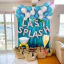 JeVenis Silver Blue Last Splash Bachelorette Party Decorations Coast Beach Bridal Shower Decorations Last Toast Bachelorette Decorations Bridal Shower