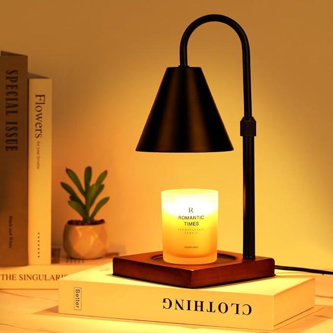 Modern Candle Warmer Lamp with Timer, Dimmable Candle Lamp Warmer, Men for Women Birthday Gifts, Black Candle Warmer, Adjustable Candle Light Warmer, Cozy Living Room Bedroom Home Decor
