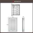 Keonjinn 20 x 32 Inch LED Medicine Cabinet Mirror, Bathroom Medicine Cabinet with Lights, Tempered Glass, UL-Listed, Adjustable Shelves, No Outlets, 3 Color Lights, Dimmable, Wall Mount Only