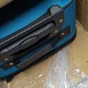 U.S. Traveler Rio Lightweight Softside Rolling Carry-on Suitcase, 2-Wheel Set, Teal