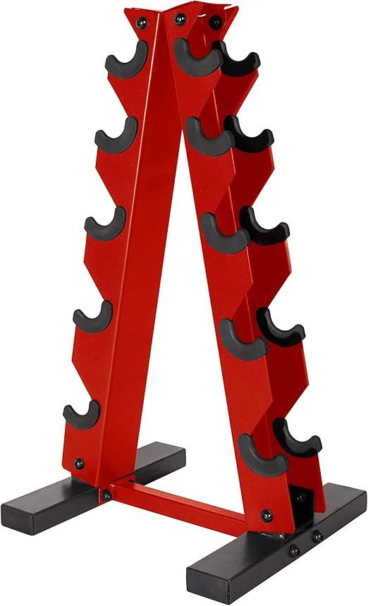 CAP Barbell RK-12BIS-RD Dumbbell Rack with A-Frame Red