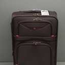 ROPLUS Softside Expandable Luggage with 4 Spinner Wheels, Durable Carry-On Luggage Suitcase (Coffee, 21-Inch)