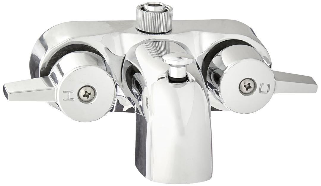 Heavy Duty 3 3/8" Centers Chrome Plated Diverter Clawfoot Tub Faucet