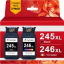 245XL 246XL Ink Cartridge Replacement for Canon Ink 245 and 246 Compatible for Canon 245XL 246XL Combo Pack PG-245 CL-246 for Pixma MG2522 MX490 TR4520 MX492 TS202 TS3322 MG2500 TR4500 Printer 245 ink