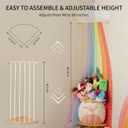 PUTSKA Corner Stuffed Animal Storage Organizer - Stuffed Animal Holder, Stuffy Storage, Space-Saving Plushies and Toy Corner Organizer for Kids Room (Rainbow)