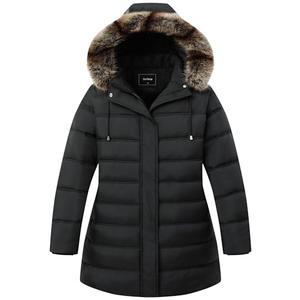 Pefflarge Women’s Plus Size Down Jacket Puffer Coat | Windproof, Waterproof, Detachable Hood, Insulated for Winter Travel, Size 5X