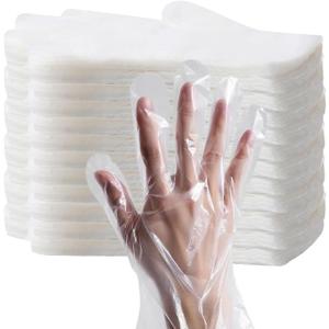 HLIN 6000 Pcs Plastic Food Prep Gloves - Disposable, Transparent for Food Service