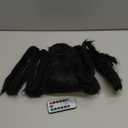 6.6Ft Halloween Light Up Giant Spider, Scary Large Hairy Spider with Green Lighted Eyes for Yard Lawn Halloween Outdoor Decorations, Indoor Party Decor, Black