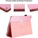 Glitter Case for iPad 10.2 inch(9th/8th/7th Generation,2021/2020/2019),Slim Sparkly Bling Bifold Stand with Pencil Holder,Smart Flip Tablet Case Cover with Auto Sleep/Wake,Pink