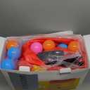 QPAU 3-in-1 Inflatable Bounce House for Toddlers 1-3, Ball Pit & Trampoline, Inflatable Bouncy House with Pump, Safety Net, Indoor & Outdoor Bubble Bouncer Baby Play Yard