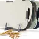 Glotoch Cutting Boards for Kitchen Set of 4, Wheat Straw Chopping Board Dishwasher Safe, BPA Free, Non Slip, 16"X10" Colored Reversible Cutting Board with Stand, Food Icons, Grinder Plate