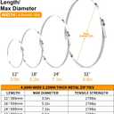 100PCS Metal Cable Zip Ties Heavy Duty 24 Inch Long Stainless Steel ZipTies 270LBS Tensile Strength Steel Wire Ties Multi-Purpose Self-Locking Metal Wrap Ties for Indoor and Outdoor