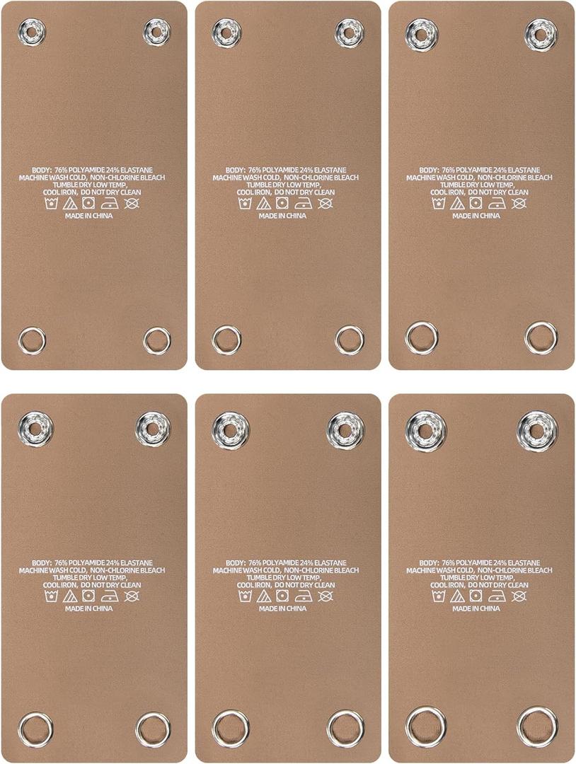 6-Piece Set Bodysuit Extender  Adjustable Shapewear Bodysuit Extender for Women (Khaki)