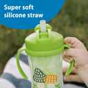 Dr. Brown's Milestones Insulated Sippy Cup with Straw and Handles, Spill-Proof Tumbler with Lid, 2-Pack, Blue & Green, 10 oz/300 mL, BPA Free, 12m+