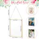 8x10 inch Double Glass Hanging Frame, Glass Pressed Flower Frames for Pressed Flower Clear DIY Vintage Artwork Display Frame with chain for Specimen, Certificate, Home Decor