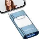 Thumb Drive 256GB for Phone, USB Memory Stick External Storage Flash Drive Photo Stick Compatible with Phone, Pad, Android, PC and More Devices(Blue)