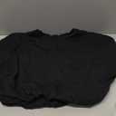 Women's Crewneck Crop Tops Short Sleeve Casual Loose Cropped T Shirts (Black, Small)