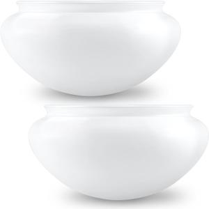 2 Pcs 6'' White Mushroom Ceil Lamp Shade Actual 5-1/2'' Fitter Mushroom Light Globes Light Fixture Cover Lampshade Replacement for Pendant Light Home Bedroom Living Room Decoration