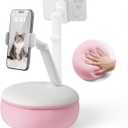 SAIJI Cell Phone Pillow Holder Mini iPhone Stand for Bed, Upgraded ,Mini Angle & Height Adjustable Phone Pillow Stand for Watching Video On Bed/Sofa/Lap, Fit for 4.7"-7.0" Device (Pink)