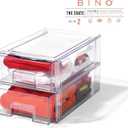 BINO | Stackable Storage Drawers, Small - 2 Pack, Clear | THE CRATE COLLECTION | Storage Bins With Drawers | Bathroom Organizers | Under Sink Organizer | Vanity Cabinet Home Organization