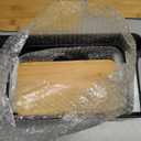 Dekosilave Kitchen Vegetable Storage Set of 3, Metal Onion Garlic Potato Storage Set, Kitchen Canisters Vegetable Keeper Containers with Aerating Holes and Wooden Lid (Black)