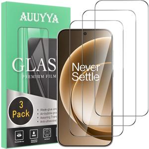 3-Pack for OnePlus 15 Screen Protector Tempered Glass, 9H Hardness Anti-Fingerprint Bubble-Free Anti Scratch, Ultra Drop Scratch Protection Film for OnePlus 15, Easy Installation