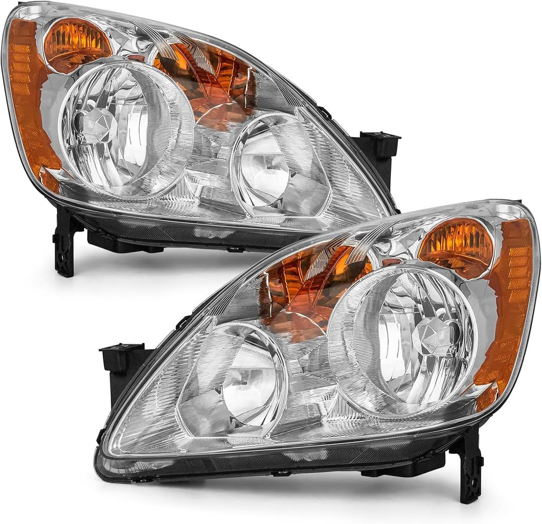 for 2005-2006 Honda Crv 4Door Headlights Assembly Chrome Pair