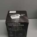 Massage Oil Warmer Bottle Professional Lotion Warmer for SPA, Automatic Oil Warmer Heated Oil Lotion Cream for Salon, Barber Shops, Home, with Two Oil Bottle Dispenser (black)