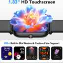 Smart Watch for Men Women (Answer/Make Calls),1.83" HD Touchscreen Fitness Tracker, 480Hrs Playtime,112+ Sports Modes,Fitness & Sleep Tracker,Health,Fitness Watch for Android/iOS,IP68 Waterproof,Black