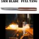Serbian Chef Knife Outdoor Meat Cleaver Kitchen Butcher Knife 6.7 inch Full Tang with Leather Sheath Boning Viking Knives Multipurpose Grilling Camping Cooking Knife BBQ Tool