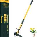 Weed Puller Tool, 50IN Long Handle 4 Claws Stand Up Weeding Tool, Extra Thickened Stainless Steel Shaft Garden Weeder,Remove the Roots of Thistles, Crabgrass, Dandelions, and Blackberries, etc.