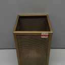 HD Designs Metal with Glass Large Candle Holder, 10 in