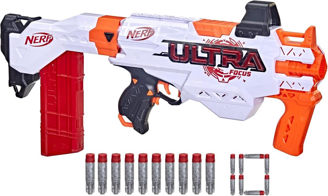 Nerf Ultra Focus Motorized Blaster, 10-Dart Clip 
