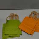 qiqee 200Pcs Paper Gift Bags with Handles - 4.5"2.5"6" Mini Party Favor Bags Multiple Uses - 16 Solid Colors