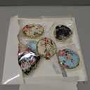 Blulu 8 Pieces Compact Mirror Bulk for Purse Flower Small Floral Retro Folding Portable Pocket Mirror for Women Girls Travel Gift(Gold Edge)