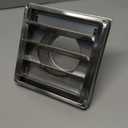 [Upgraded] AMI PARTS 4 Inch Stainless Steel Louvered Dryer Vent Cover Outside with Metal Mesh Screen and 4 Screws,7"x7" Metal Dryer Vent Cover for 4" Vent Duct Opening